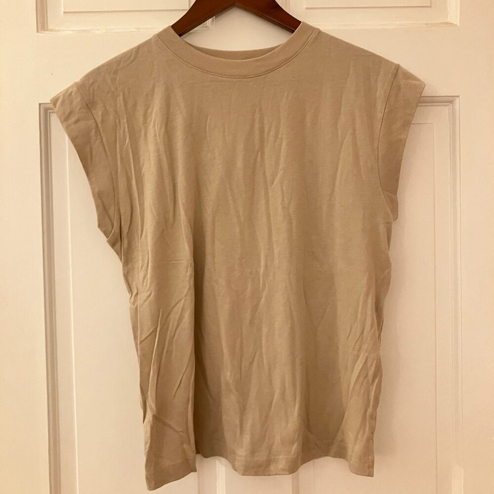 Brand New A New Day Taupe Basic Sleeveless Tee - Size XS